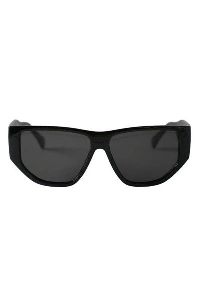 Fifth & Ninth Ash 56mm Polarized Geometric Sunglasses In Black