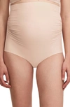 Chantelle Lingerie Pure High Waist Maternity Briefs In Nude Blush-1n
