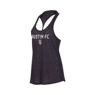 Concepts Sport Heather Charcoal Austin Fc Radiant Twist Back Scoop Neck Tank Top