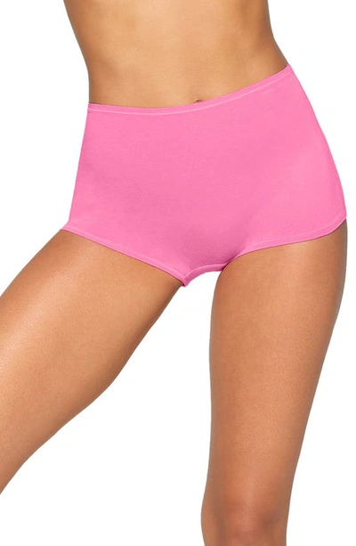 Skims Stretch Cotton Boyshorts In Pink