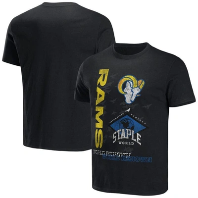 Staple Nfl X  Black Los Angeles Rams World Renowned T-shirt