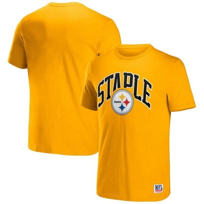 Staple Nfl X  Gold Pittsburgh Steelers Logo Lockup T-shirt