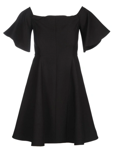 Valentino Off-shoulder Dress In Black