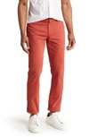 14th & Union The Wallin Stretch Twill Trim Fit Chino Pants In Red Barn