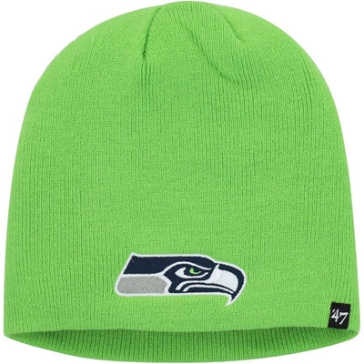 47 ' Neon Green Seattle Seahawks Secondary Logo Knit Beanie