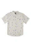 Billabong Kids' Sundays Cotton Blend Button-up Shirt In Oat