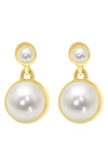 Dean Davidson Signature Cultured Pearl Drop Earrings In Pearl/ Gold