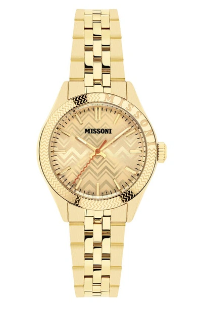 Missoni Classic Bracelet Watch, 34mm In Ip Yellow Gold