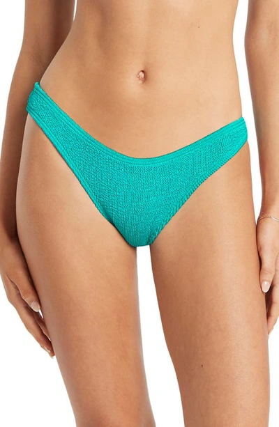 Bound By Bond-eye Sign Hipster Bikini Bottoms In Turquoise Shimmer