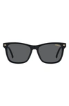 Carrera Eyewear 54mm Gradient Rectangular Sunglasses In Black/ Grey