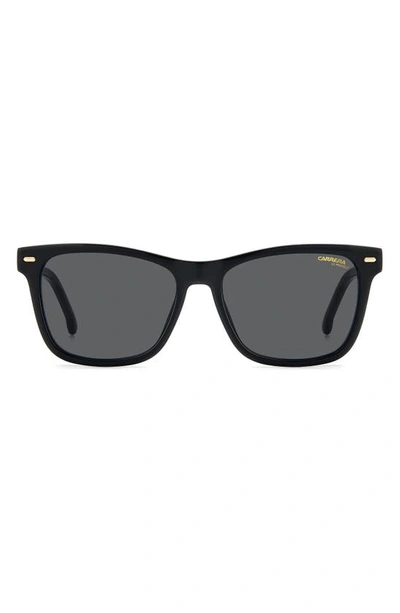 Carrera Eyewear 54mm Gradient Rectangular Sunglasses In Black/ Grey