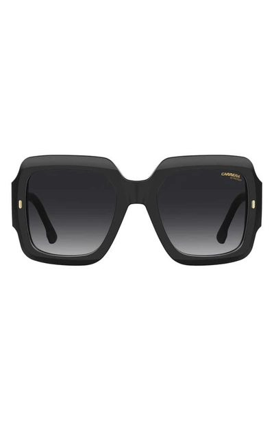Carrera Eyewear 54mm Gradient Rectangular Sunglasses In Black/ Grey Shaded