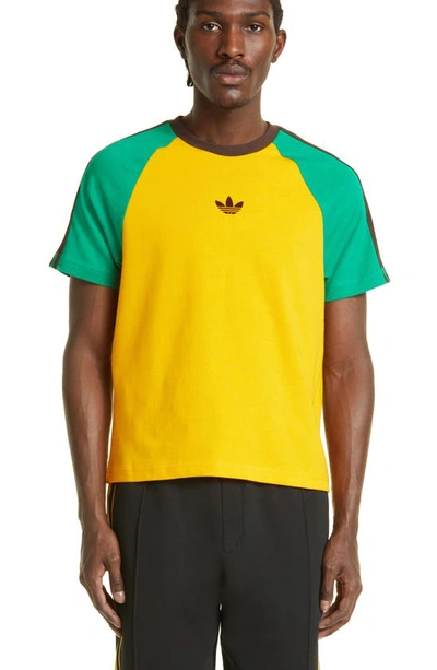 Adidas X Wales Bonner Logo T-shirt In Yellow