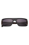 Ted Baker Rectangular Sunglasses In Black