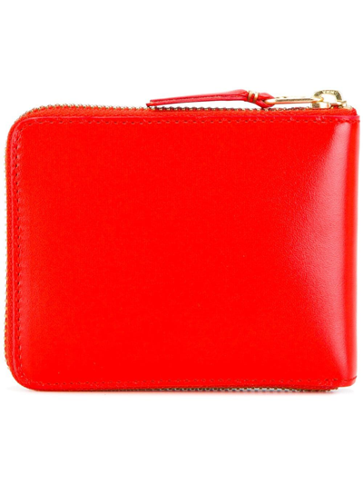 Comme Des Garçons Zip Around Wallet In Red