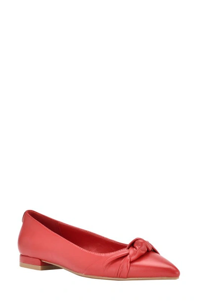 Calvin Klein Kendy Pointed Toe Flat In Red ModeSens
