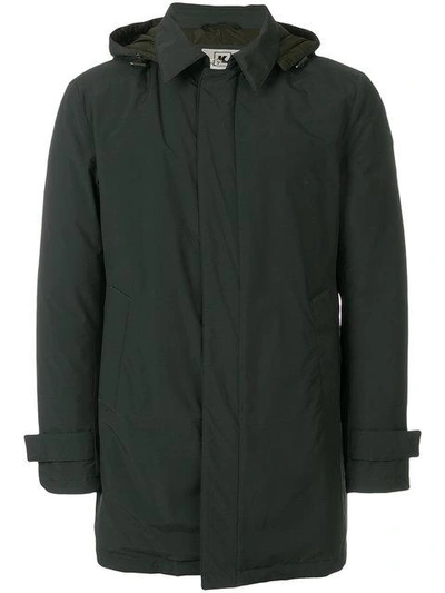 Kired Hooded Padded Jacket In Green