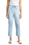 Caslon Drawstring Chambray Pants In Light Wash