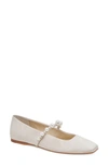 Dolce Vita Roxana Imitation Pearl Ballet Flat In Ivory