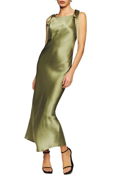 reformation green bridesmaid dress Reformation main image 0