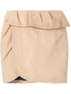 Iro Studded Wrap Skirt In Neutrals