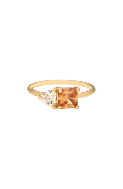 Ettika Cubic Zirconia Statement Ring In Topaz