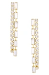 Ettika Crystal Linear Drop Earrings In Gold