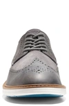 Cole Haan Goto Wingtip Derby In City Skyline/ Silver Birch