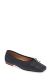 Mansur Gavriel Dream Ballerina Flat In Black Satin