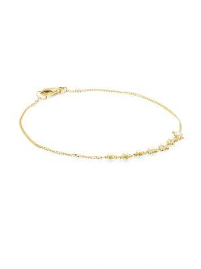 Amali 2.3mm White Freshwater Pearl & 18k Yellow Gold Chain Bracelet