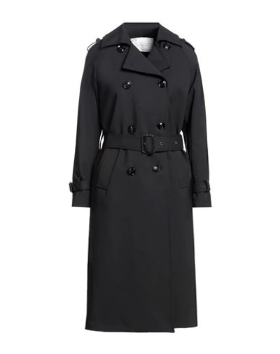 Brian Dales Woman Coat Black Size 10 Wool, Polyamide, Elastane