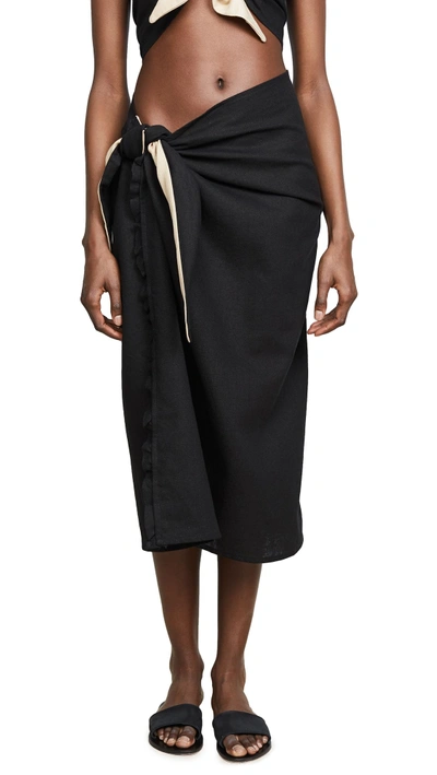 Donni Tootsie Skirt In Black With Sand