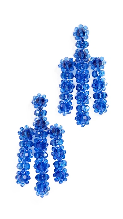 Kate Spade The Bead Goes On Statement Earrings In Blue