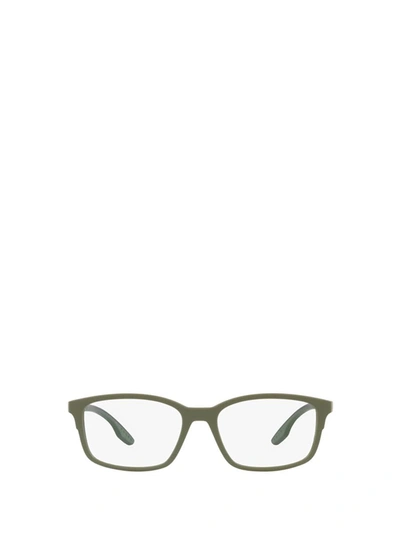 Prada Linea Rossa Eyeglasses In Green Rubber