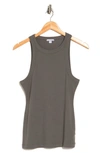 James Perse Ribbed Knit Tank In Jungle