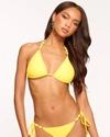 Ramy Brook Elsa Triangle Bikini Top In Lemon