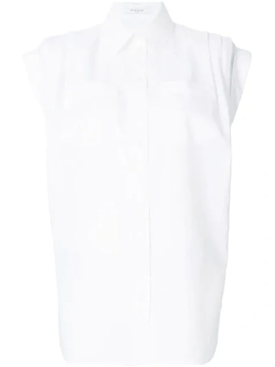 Givenchy Structured Shoulder Shirt White In Bianco