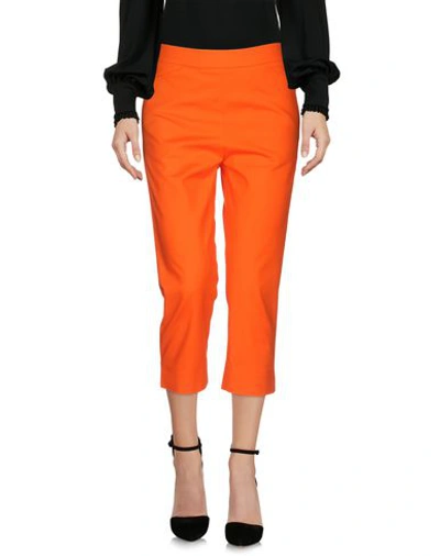 Moschino Cropped Pants In Orange
