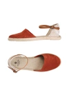 H By Hudson Espadrilles In Brick Red