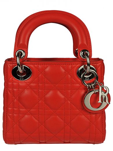 Dior Mini Lady Shoulder Bag In Tonic Red | ModeSens
