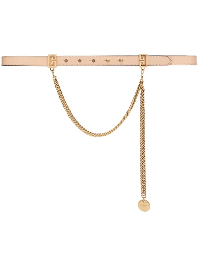 Givenchy Double G Buckle And Chain Thin Belt