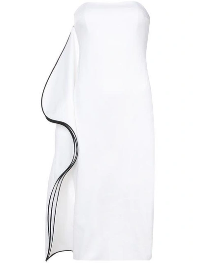 Marina Moscone Riviera Strapless Dress In White