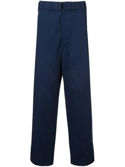 Lemaire Straight Leg Trousers - Blue