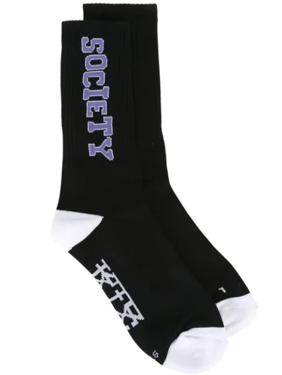 Ktz Society Ribbed Style Socks In Black