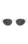 Michael Kors Empire 53mm Oval Sunglasses In White