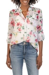 Kut From The Kloth Jasmine Top In Amboise-white/ Pink