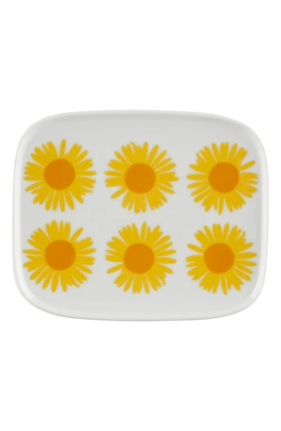 Marimekko Auringonkukka Plate In Yellow