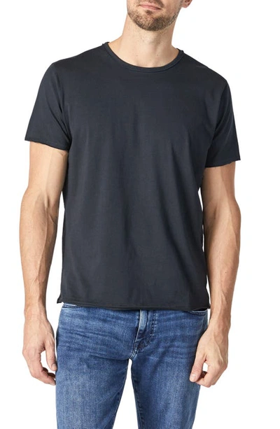 Mavi Jeans Raw Edge Cotton T-shirt In Black