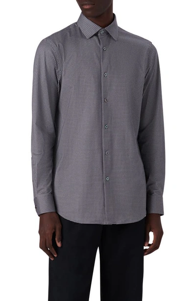 Bugatchi Ooohcotton® Neat Button-up Shirt In Black