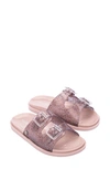 Melissa Kids' Mini  Wide Ii Slide Sandal In Pink Glitter